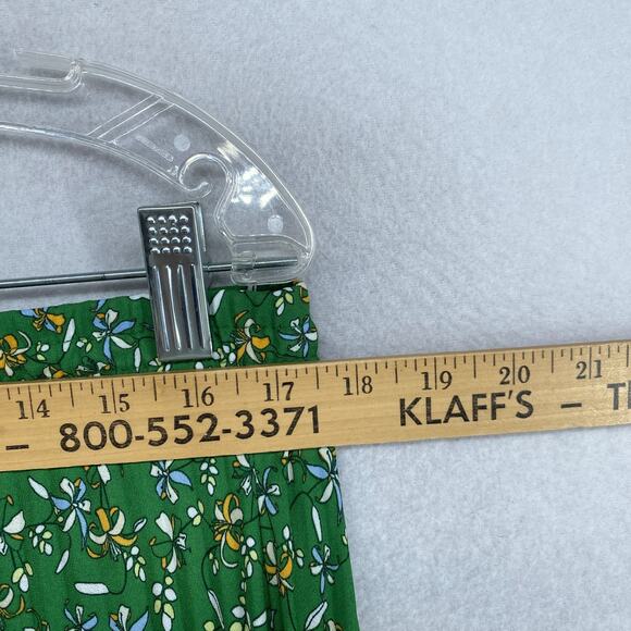 MAX STUDIO Skirt Medium Ditsy Floral Pleated Midi Lightweight Breathable Green - Picture 10 of 11